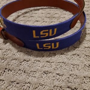 LSU needlepoint belt